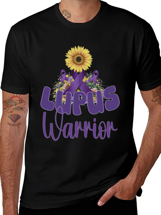 Lupus Warrior Sunflower Ribbon Graphic Tee
