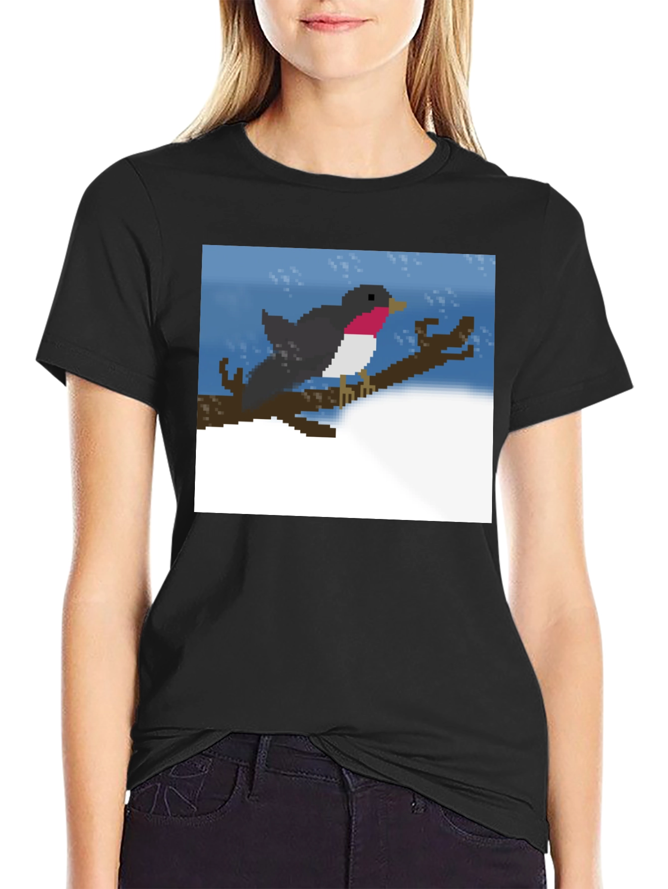 Pixelated Robin T-Shirt