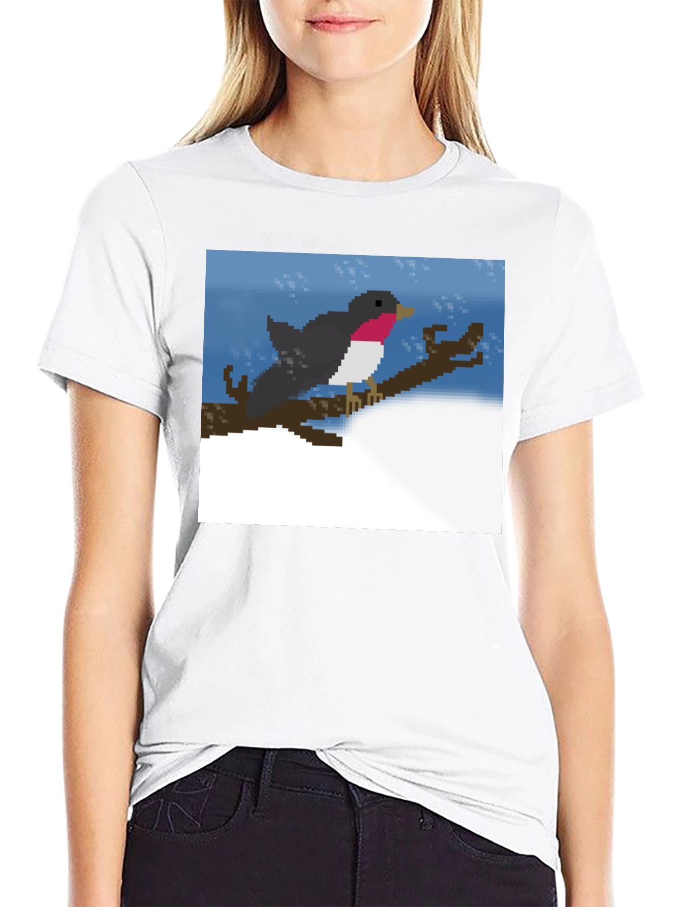 Pixelated Robin T-Shirt