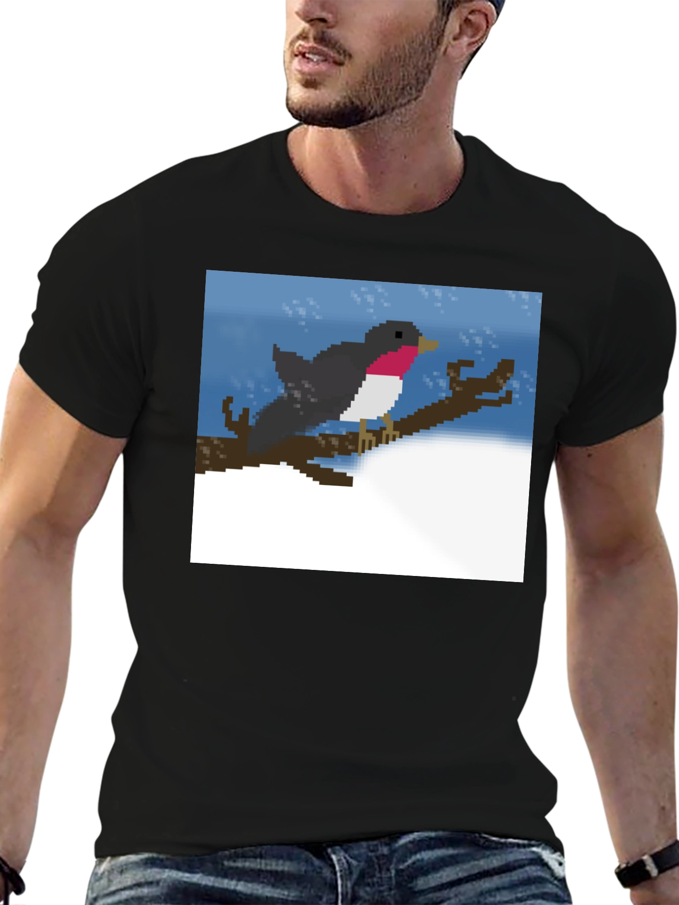 Pixelated Robin T-Shirt