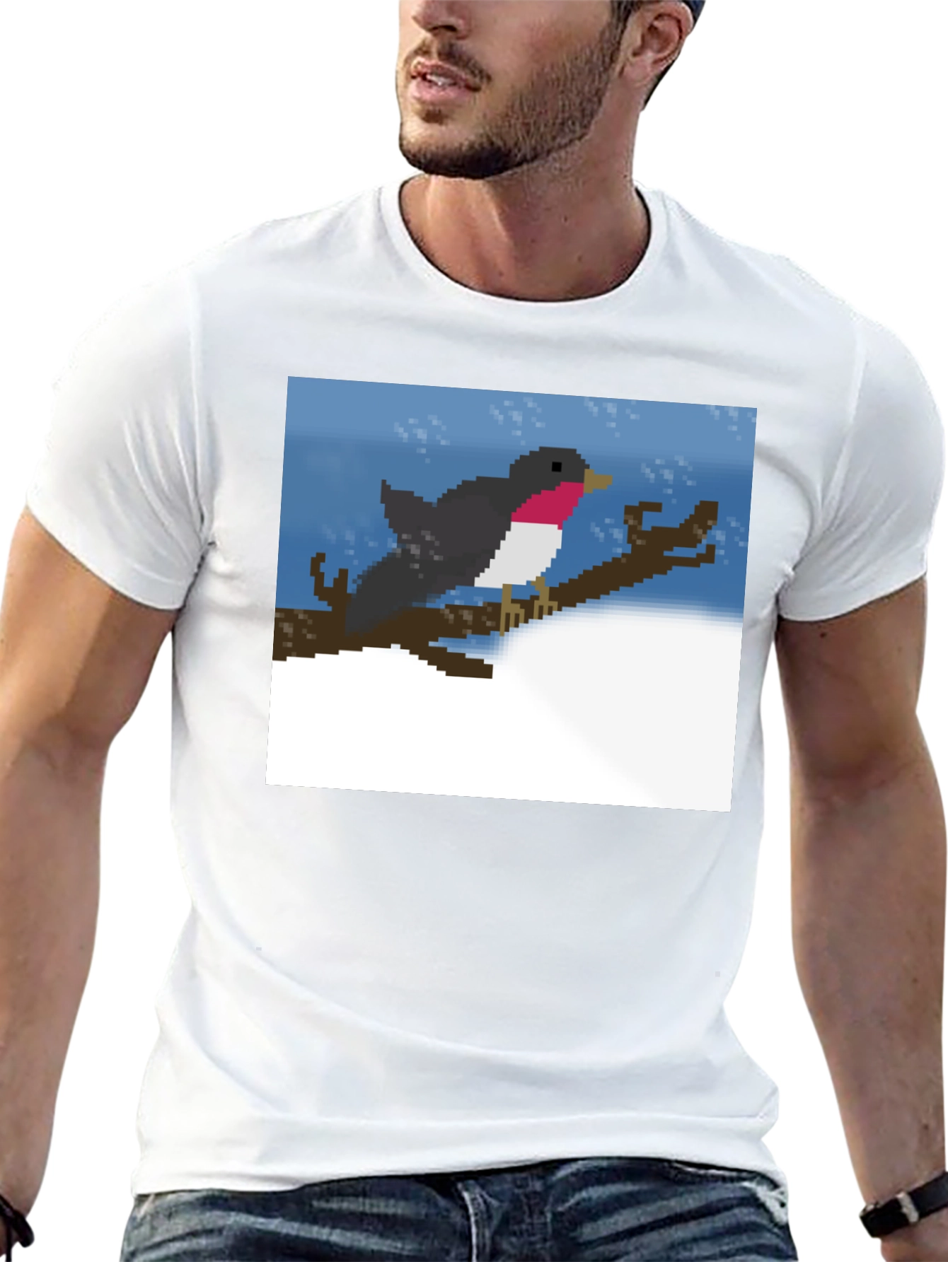 Pixelated Robin T-Shirt