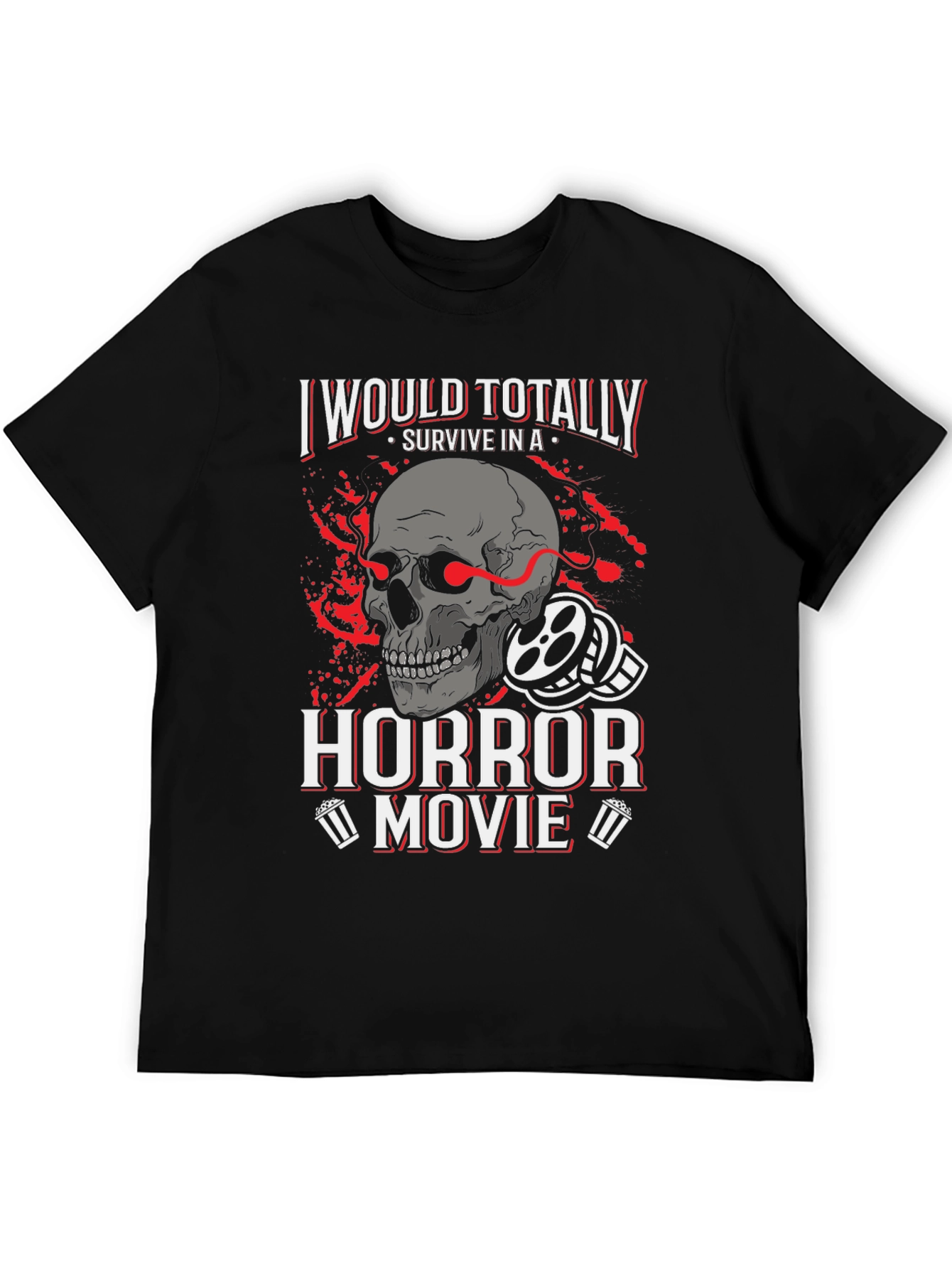 Horror Movie Survivor Graphic T-Shirt