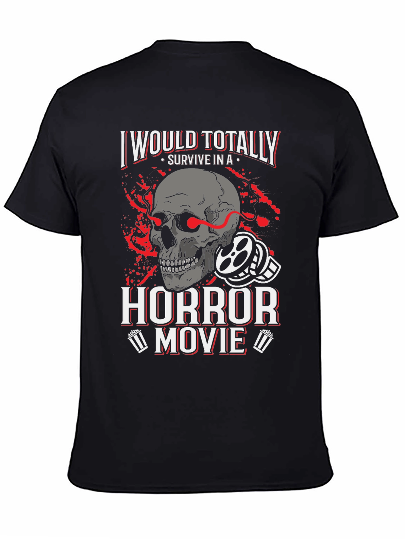 Horror Movie Survivor Graphic T-Shirt