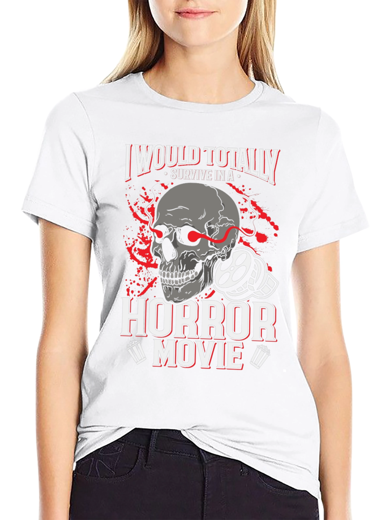 Horror Movie Survivor Graphic T-Shirt