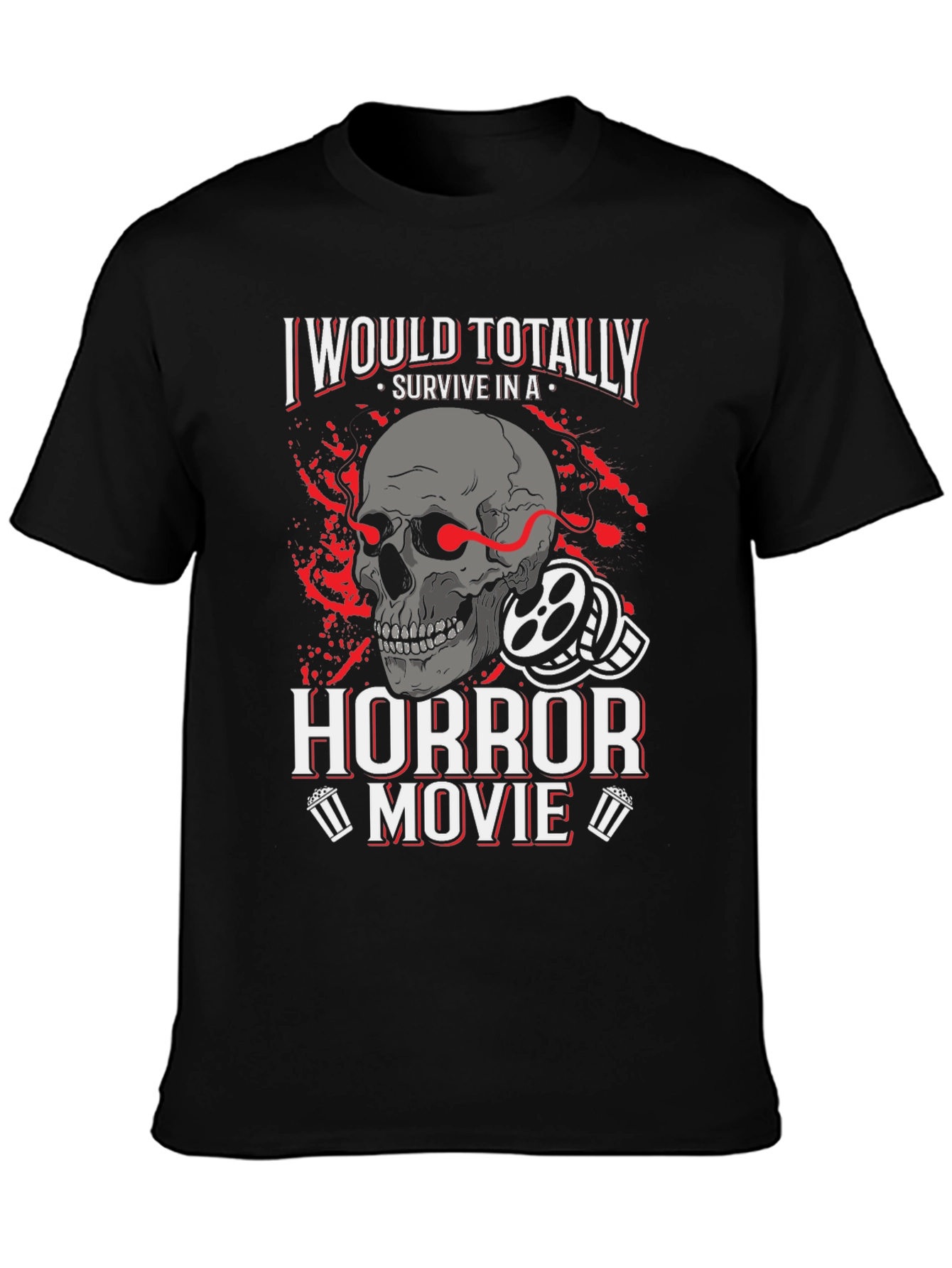 Horror Movie Survivor Graphic T-Shirt