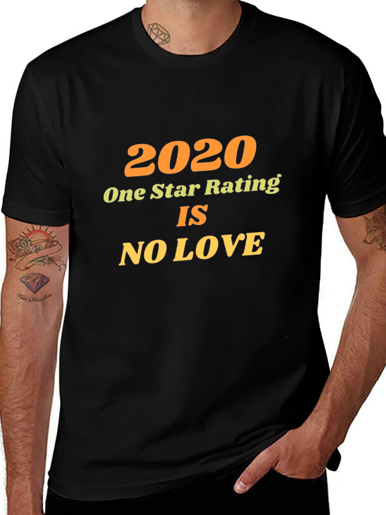 2020 One Star Rating Novelty Graphic Tee