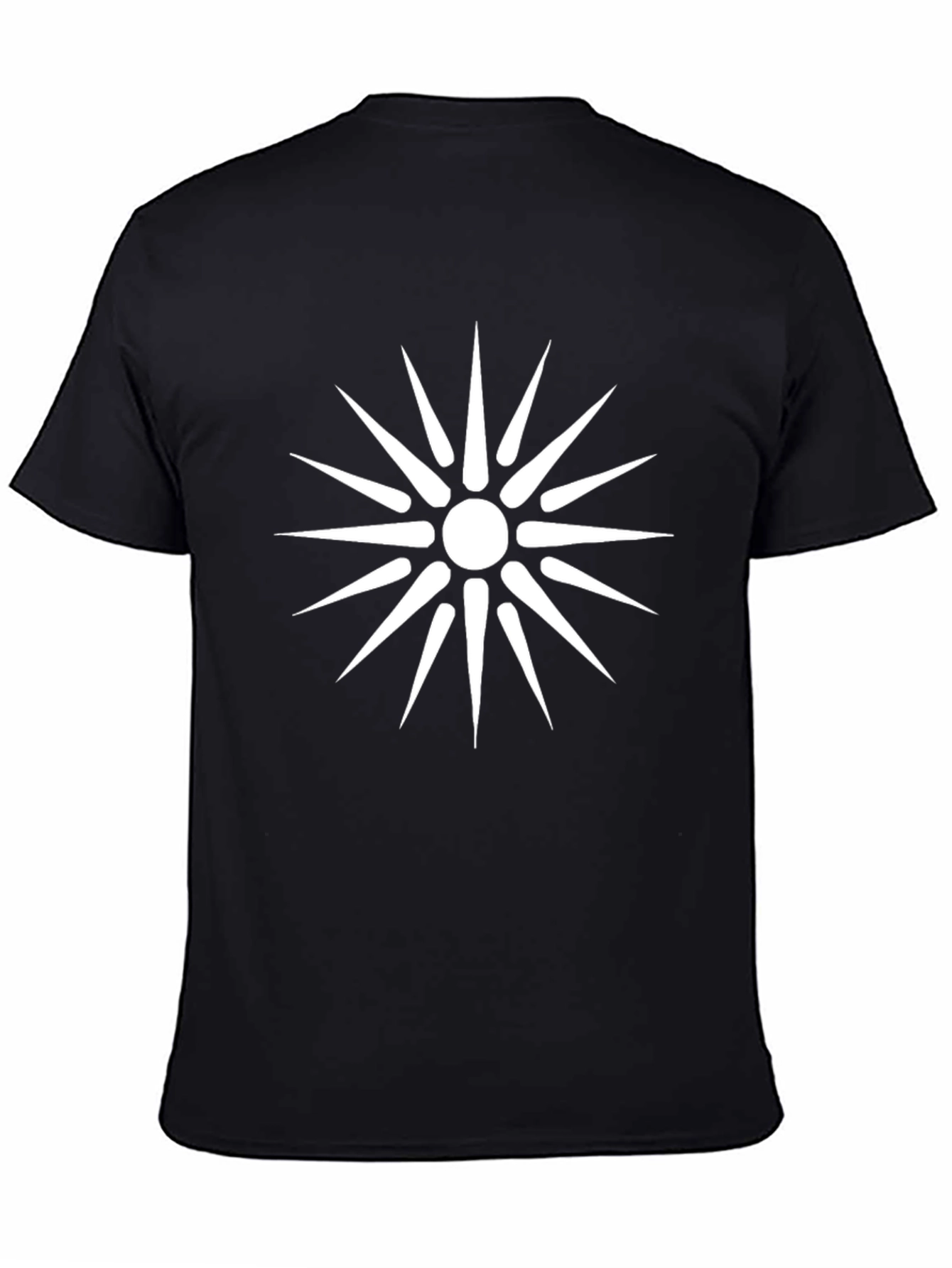 Stylish Black T-Shirt with Star of Vergina