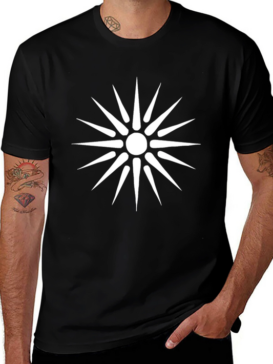 Stylish Black T-Shirt with Star of Vergina