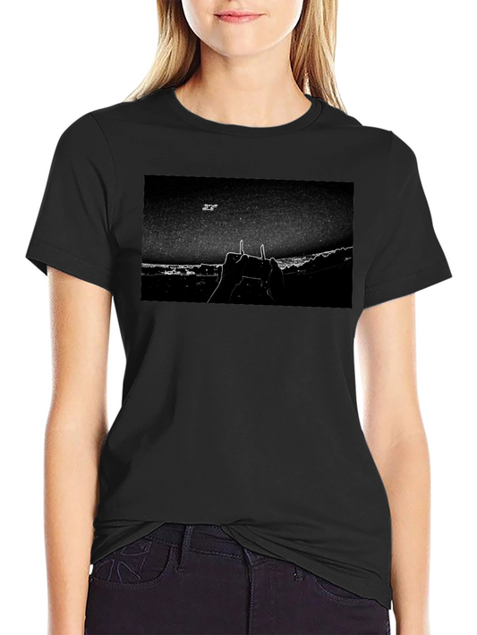 Drone Controller Graphic Tee - Black Cotton Blend