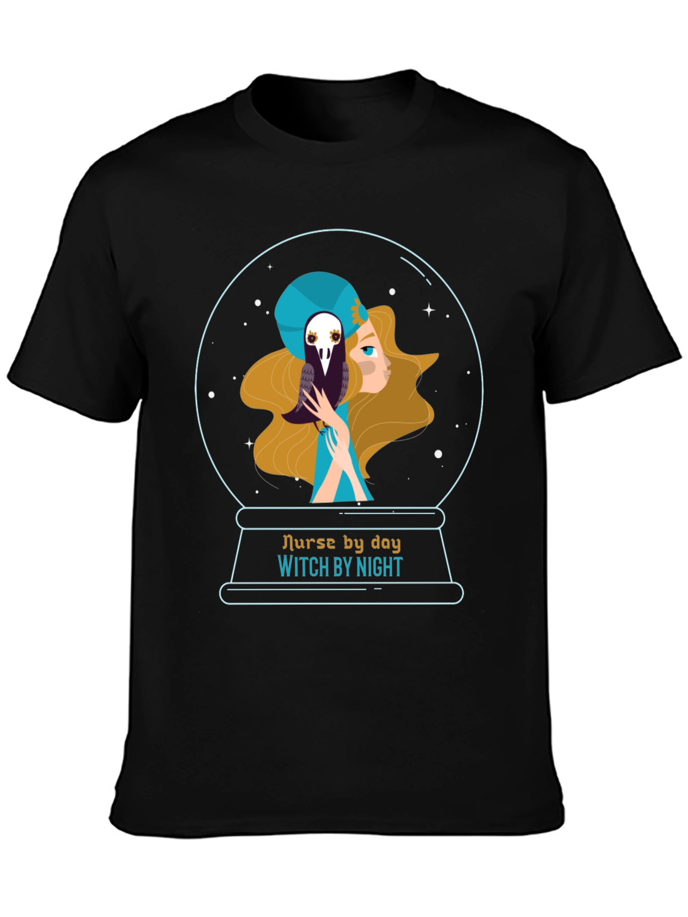 Nurse By Day Witch By Night Graphic Tee