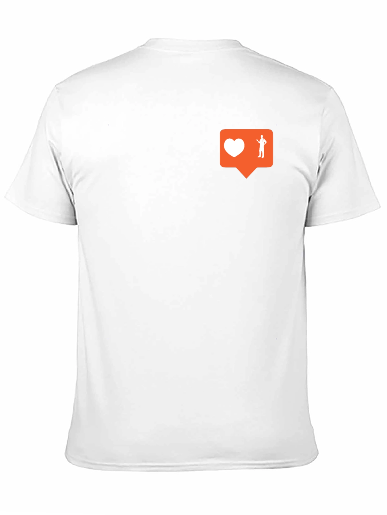 Mens Black T-Shirt with Orange Graphic