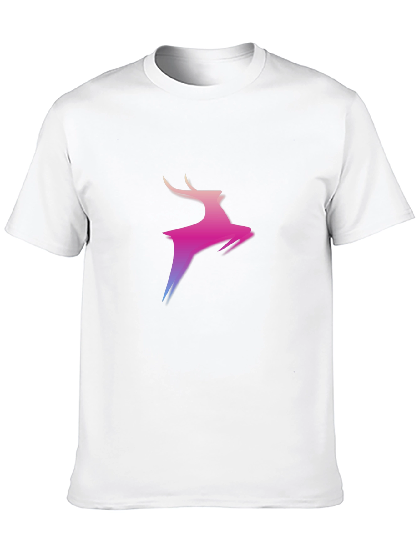 Gradient Deer Graphic Black T-Shirt