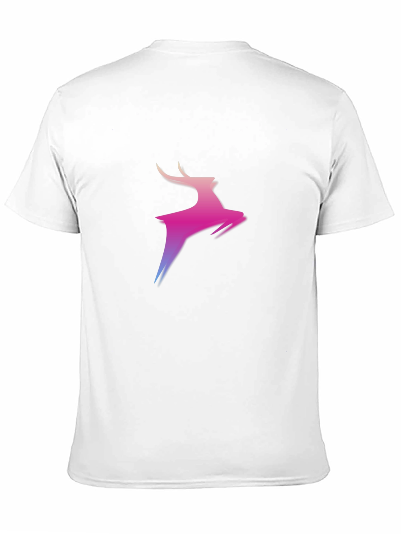 Gradient Deer Graphic Black T-Shirt