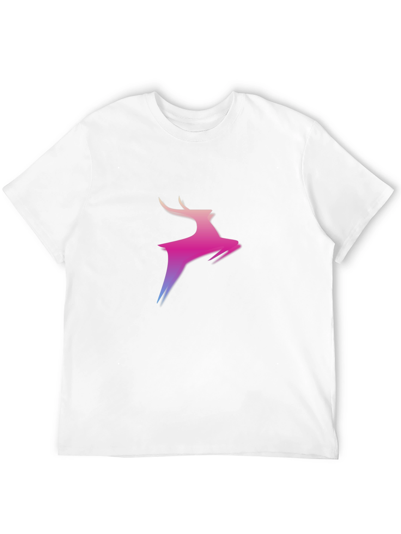 Gradient Deer Graphic Black T-Shirt
