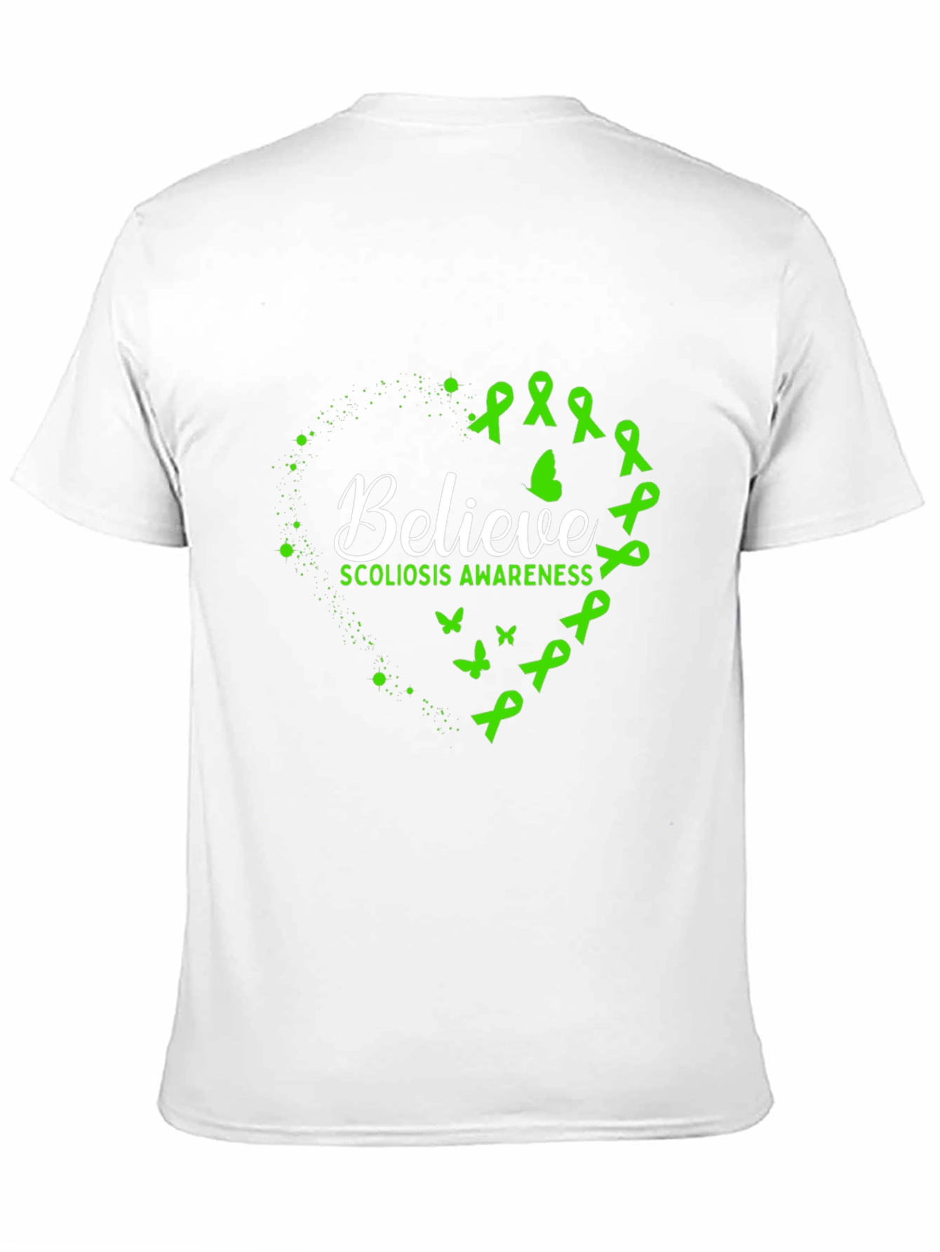 Believe Scoliosis Awareness Black T-Shirt