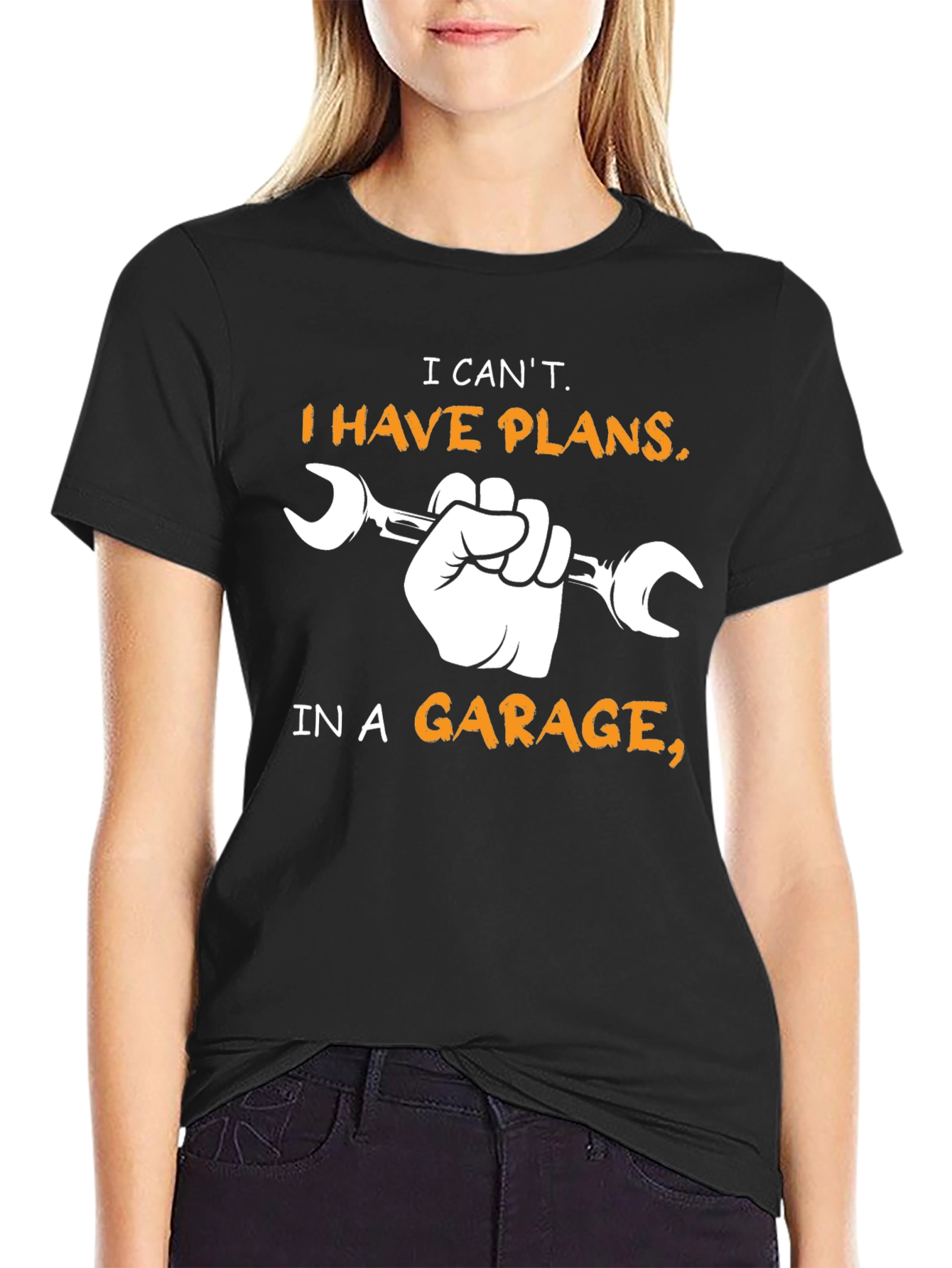 Garage Plans T-Shirt - Mechanic Hand Wrench Tee