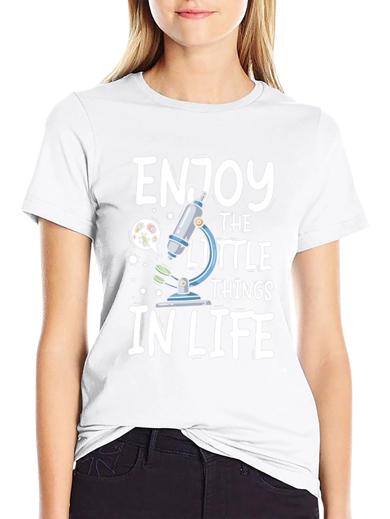 Enjoy The Little Things Microscope Graphic Tee