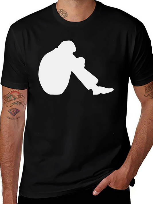 Graphic Tee: Seated Silhouette Design