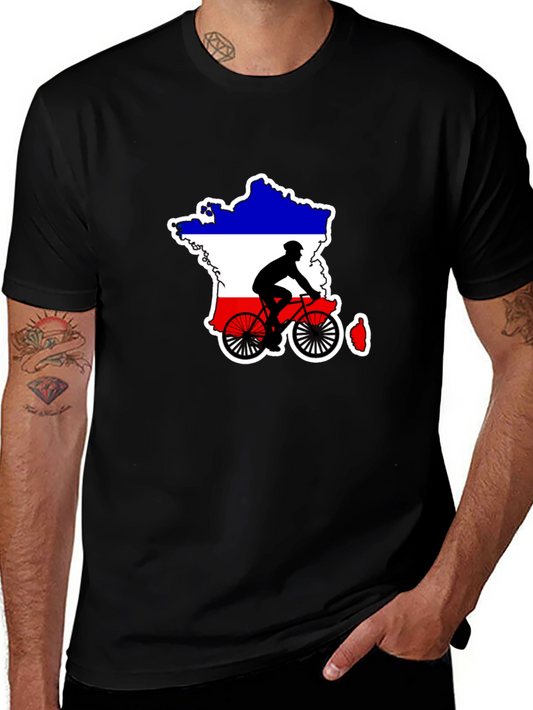 France Cycling Silhouette T-Shirt - Mens Black Tee