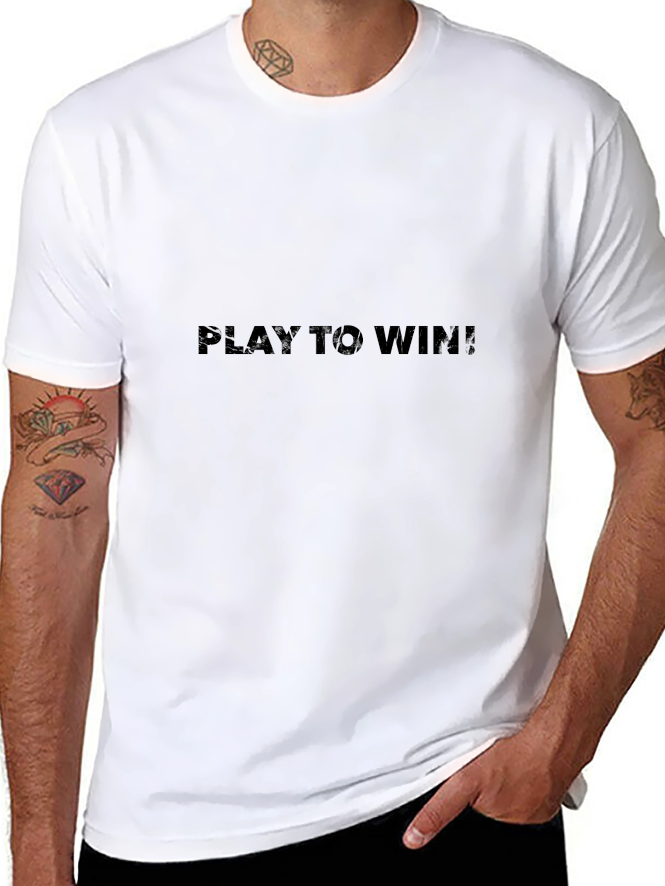 Play To Win Black Graphic Tee