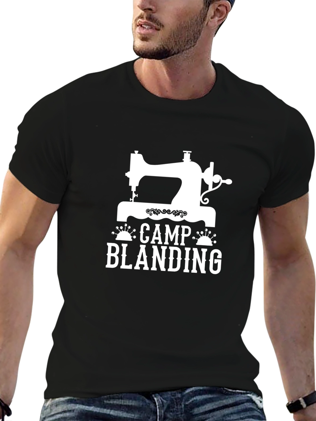 Camp Blanding Sewing T-Shirt - Black Cotton