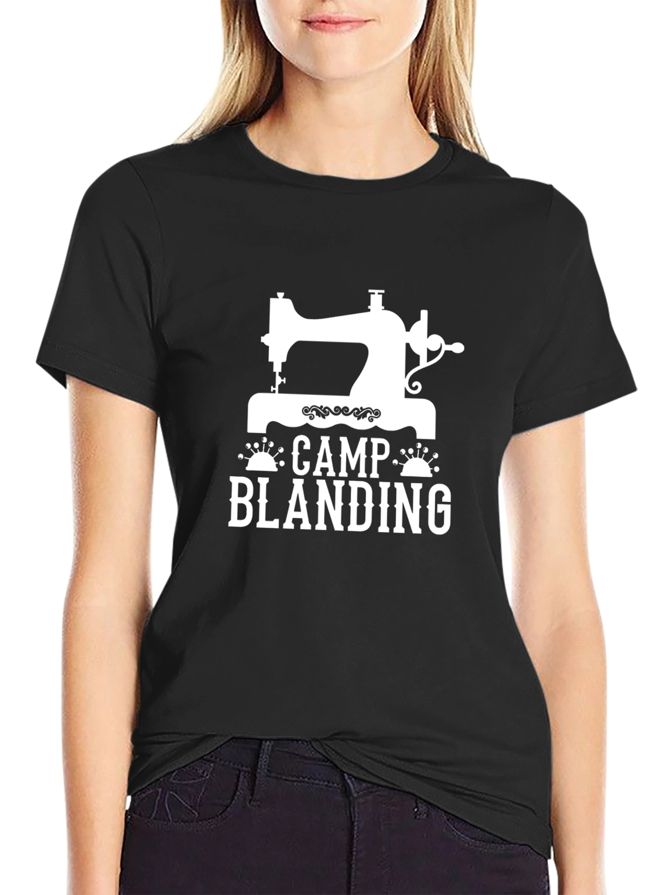 Camp Blanding Sewing T-Shirt - Black Cotton