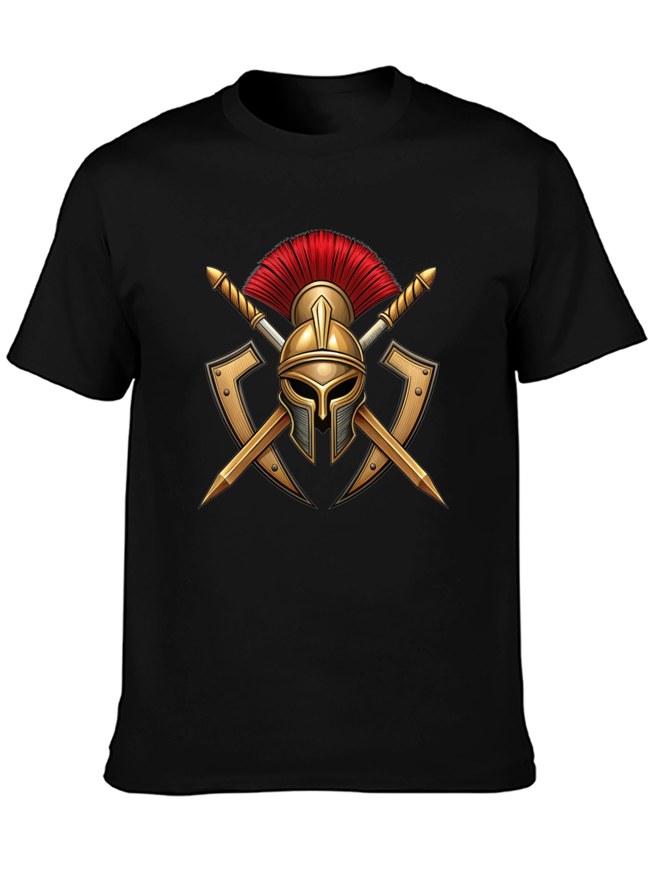 Spartan Warrior Helmet Graphic T-Shirt