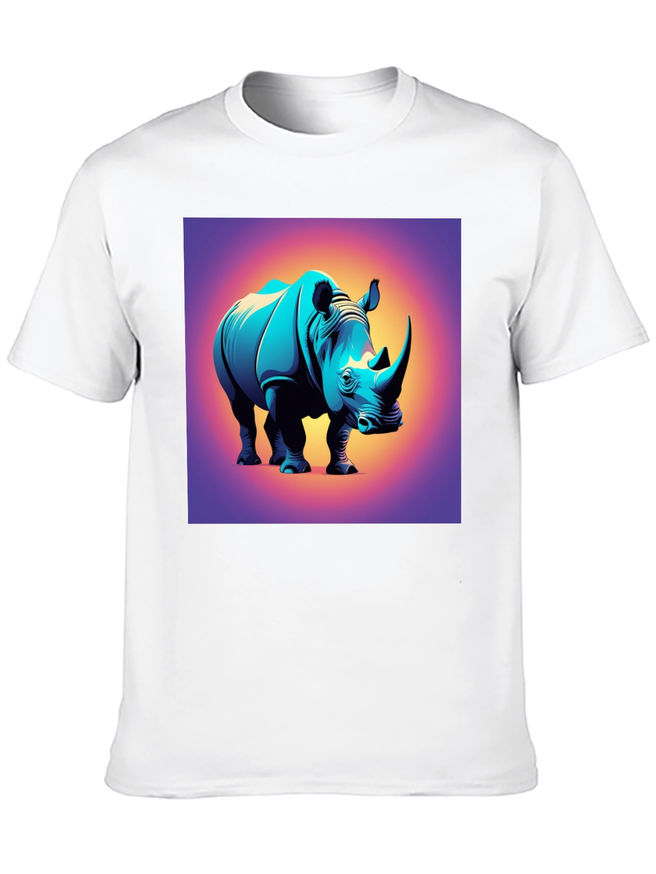 Rhino Graphic Tee - Bold Animal Print T-Shirt