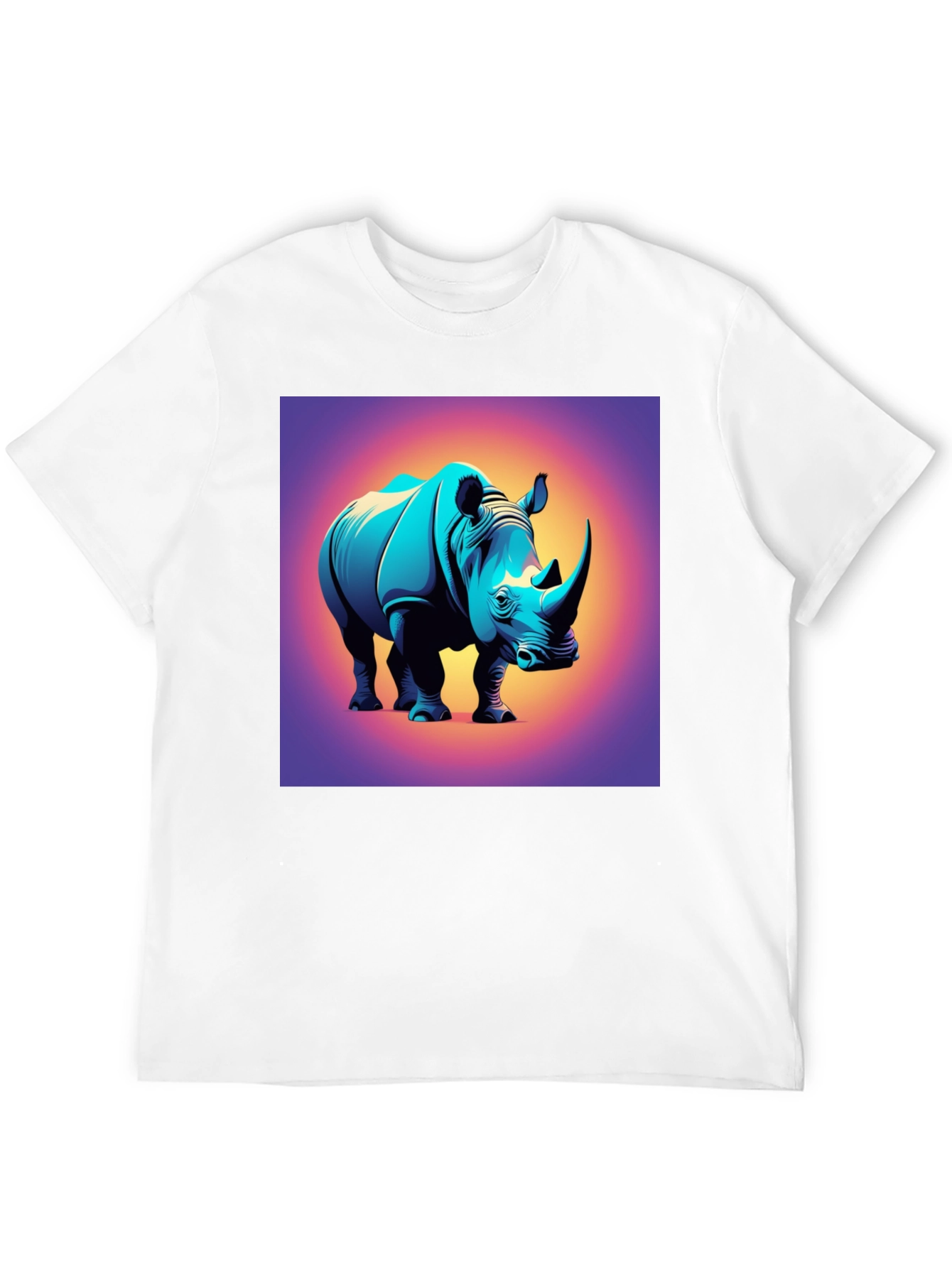 Rhino Graphic Tee - Bold Animal Print T-Shirt
