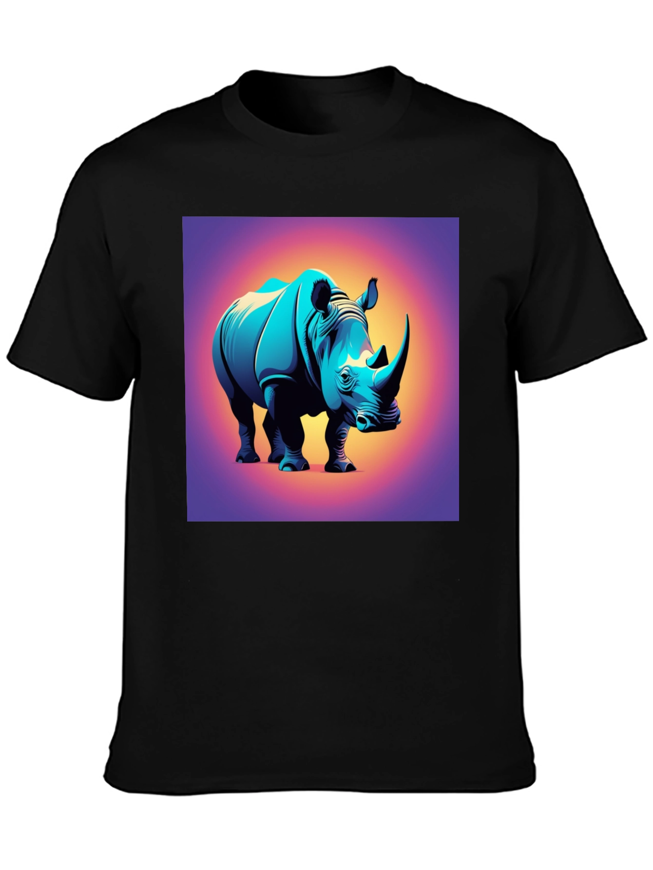 Rhino Graphic Tee - Bold Animal Print T-Shirt