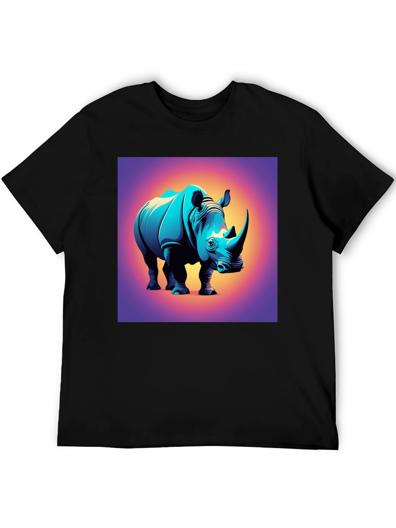 Rhino Graphic Tee - Bold Animal Print T-Shirt