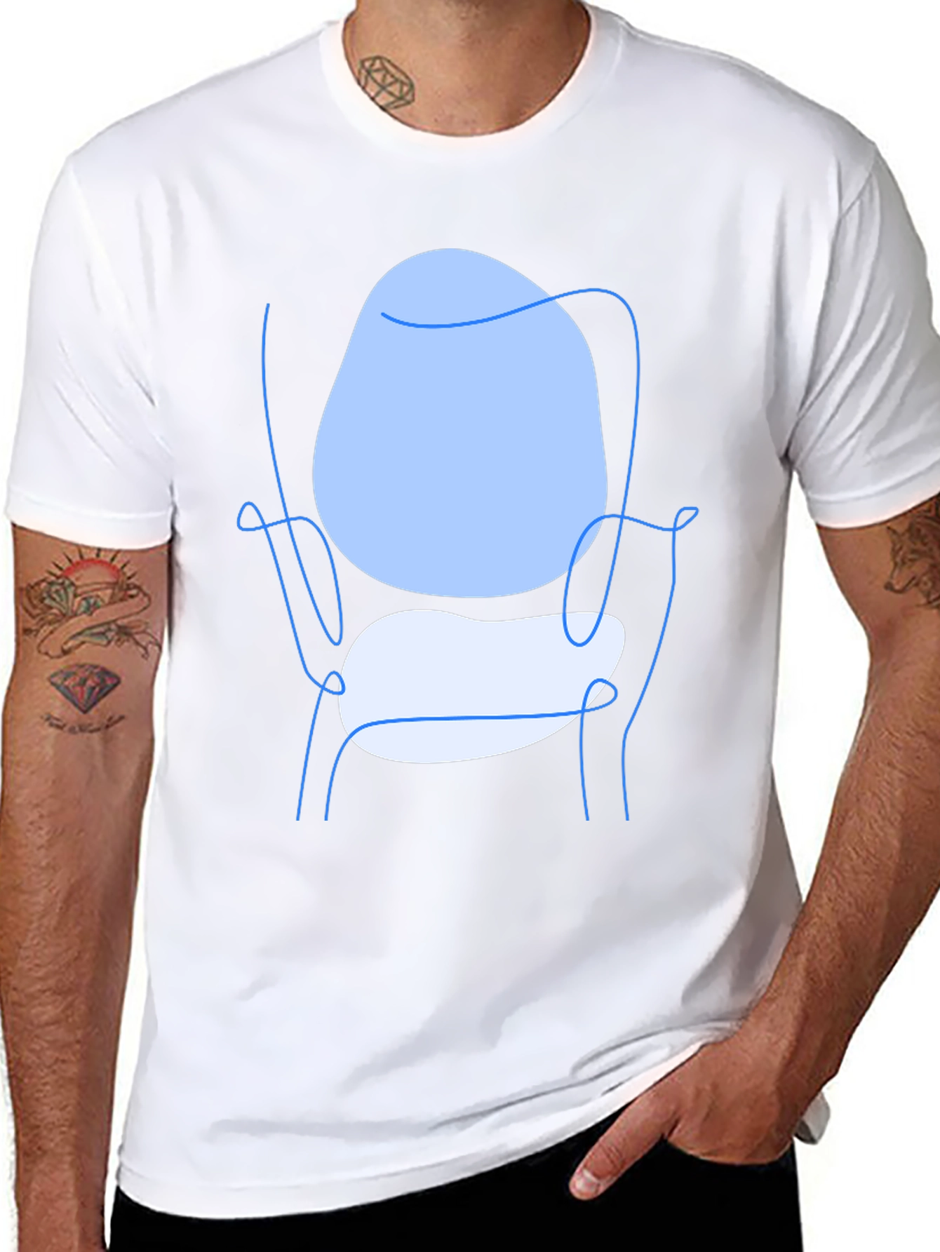 Modern Art Tee - Abstract Chair Design