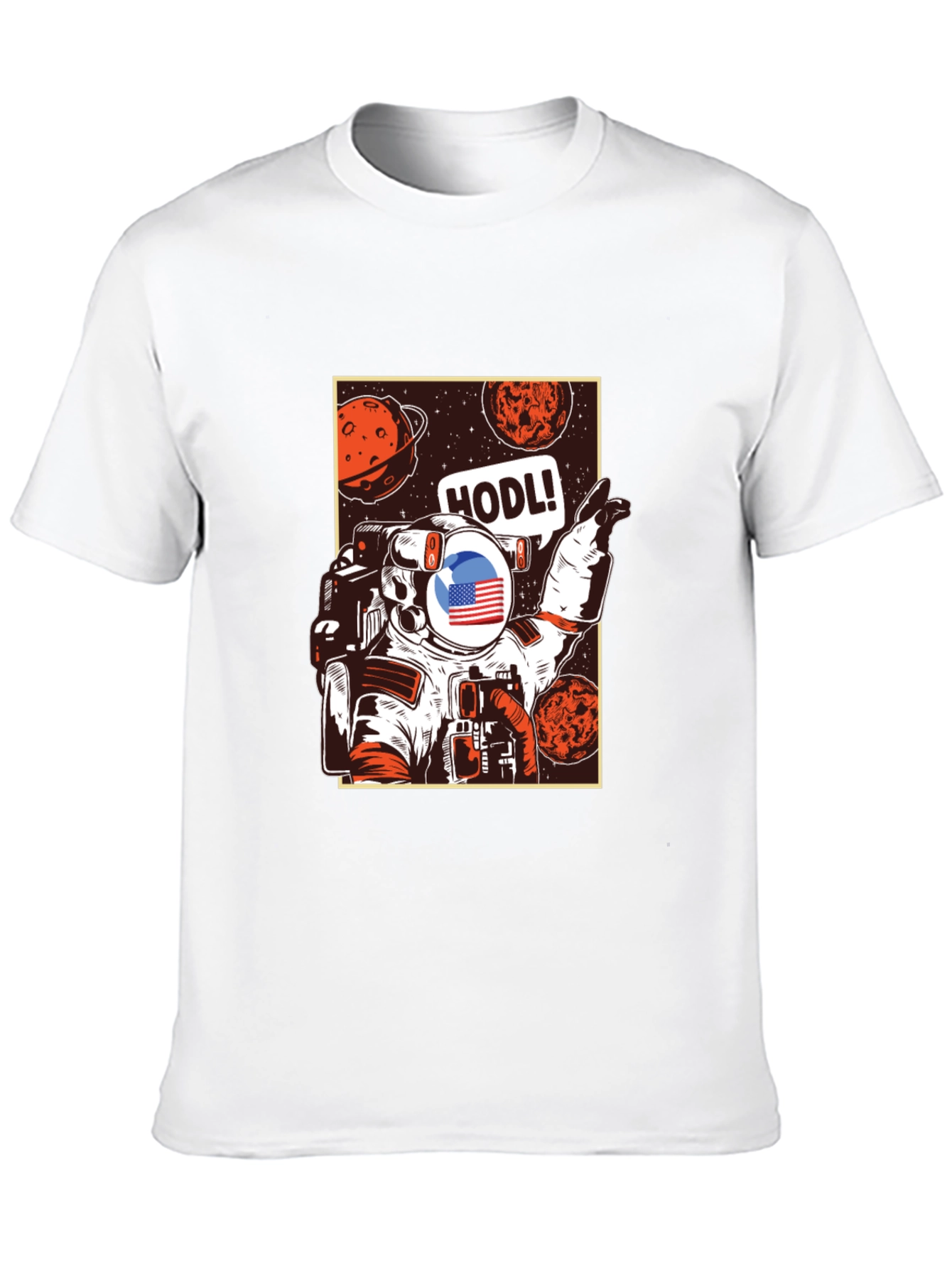 HODL Astronaut Graphic Tee - Black Cotton T-Shirt