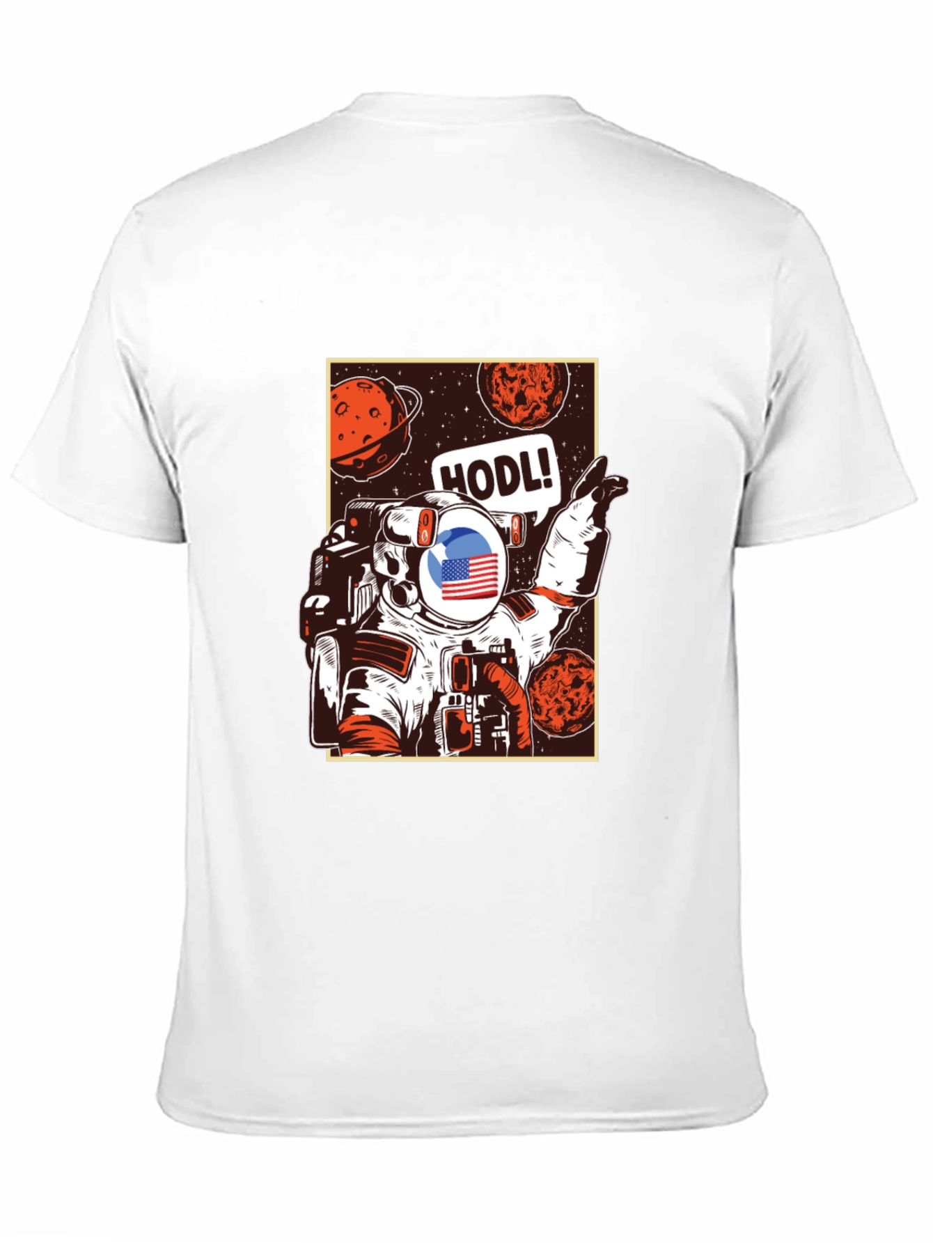 HODL Astronaut Graphic Tee - Black Cotton T-Shirt
