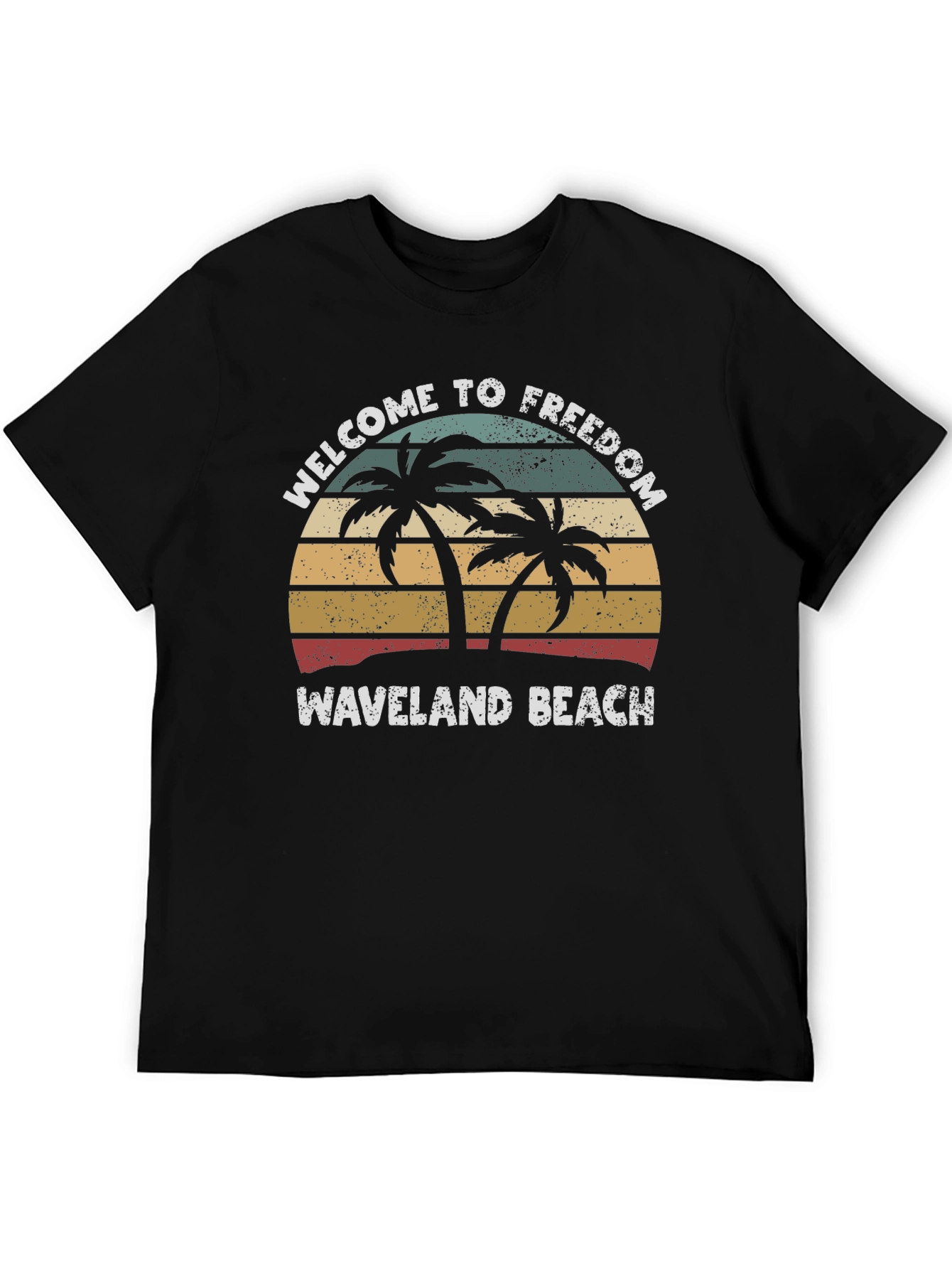 Waveland Beach Palm Tree T-Shirt
