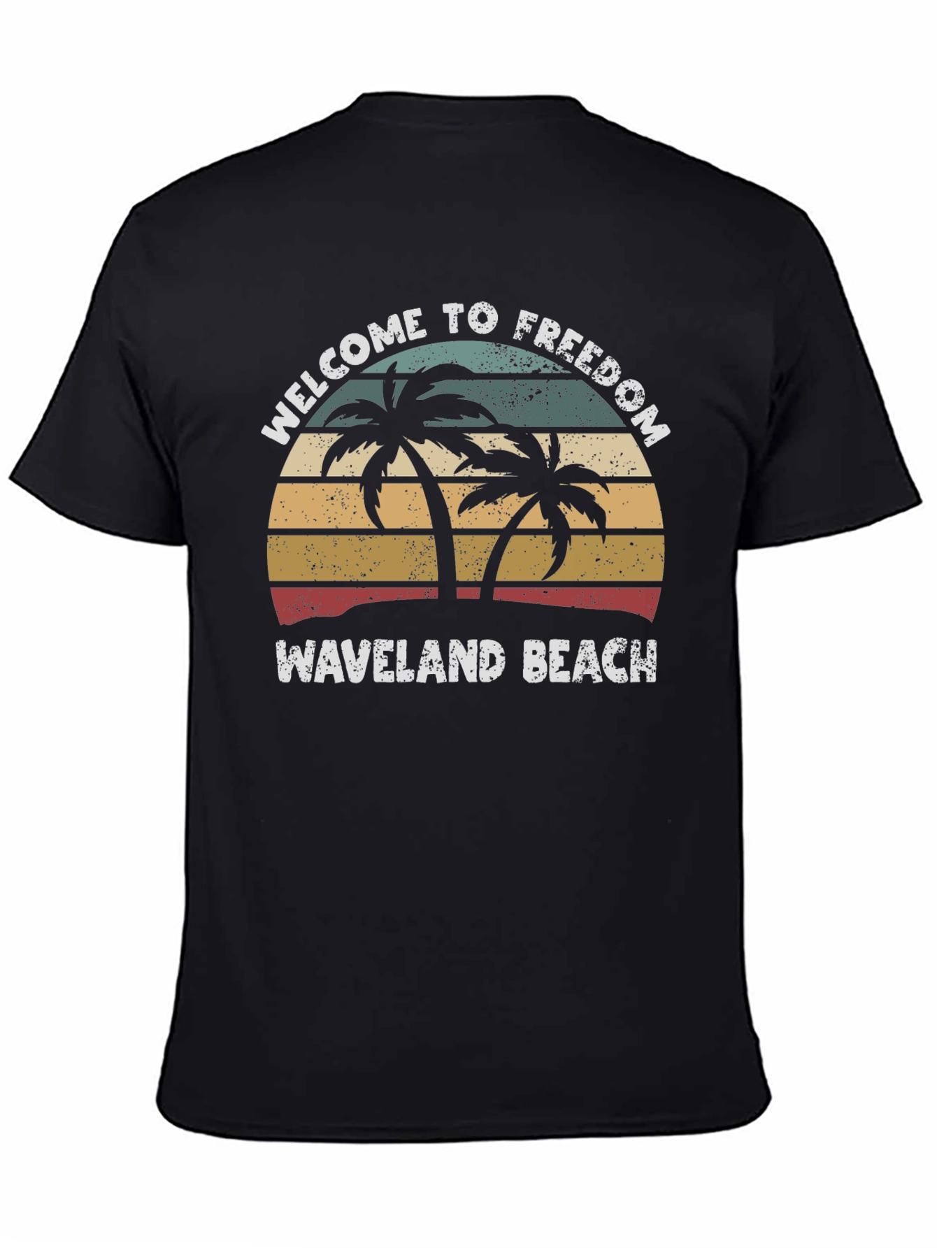 Waveland Beach Palm Tree T-Shirt
