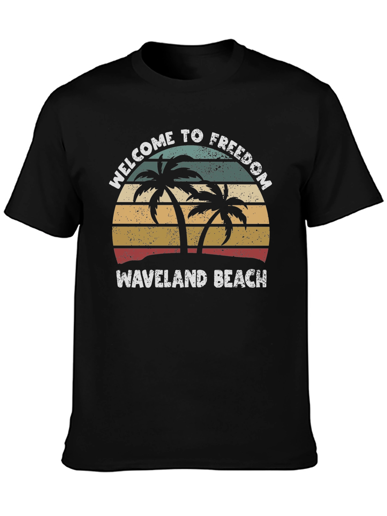 Waveland Beach Palm Tree T-Shirt