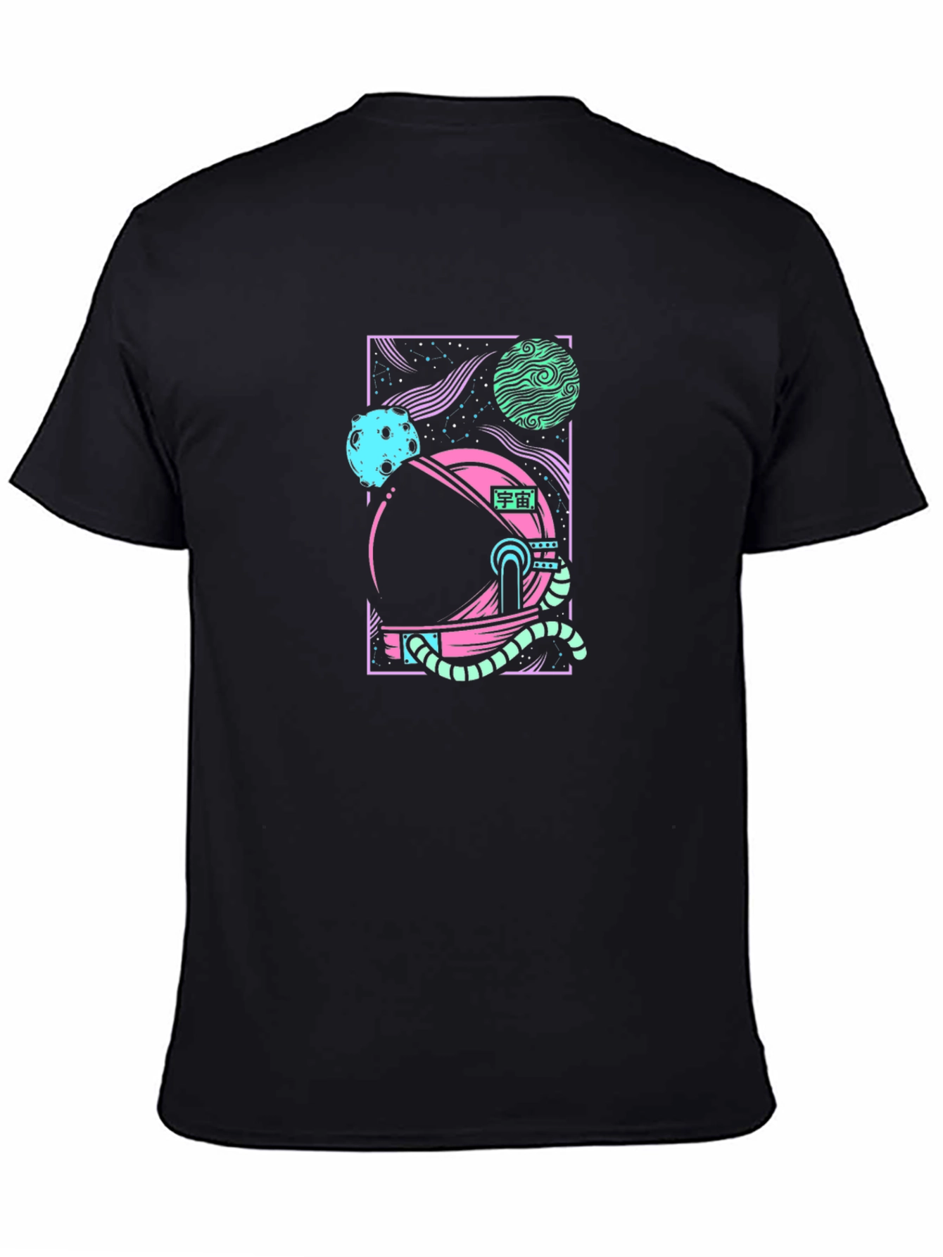 Astronaut Helmet Graphic Tee - Stylish Space Print