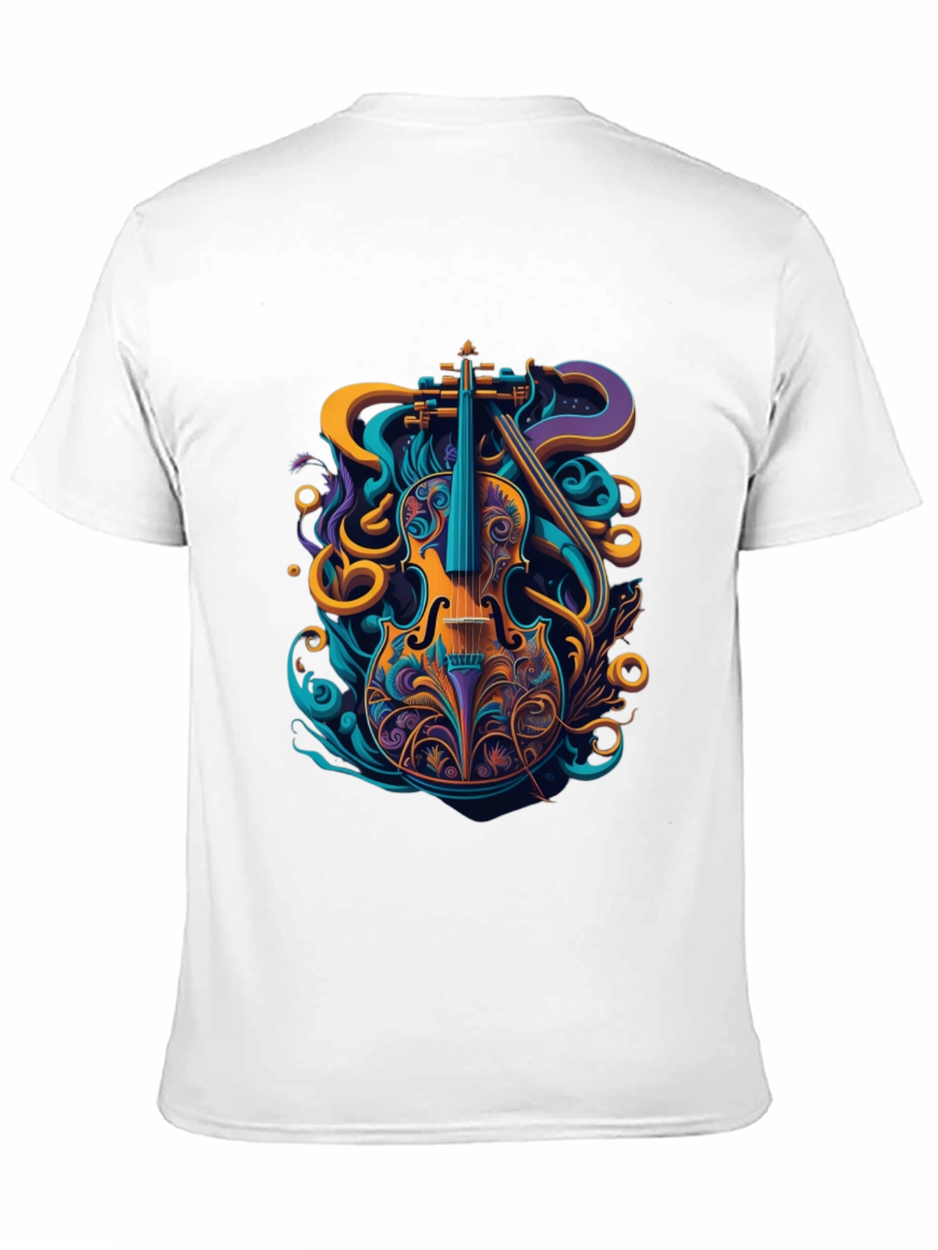 Vibrant Violin Graphic Tee - Stylish Musical Design