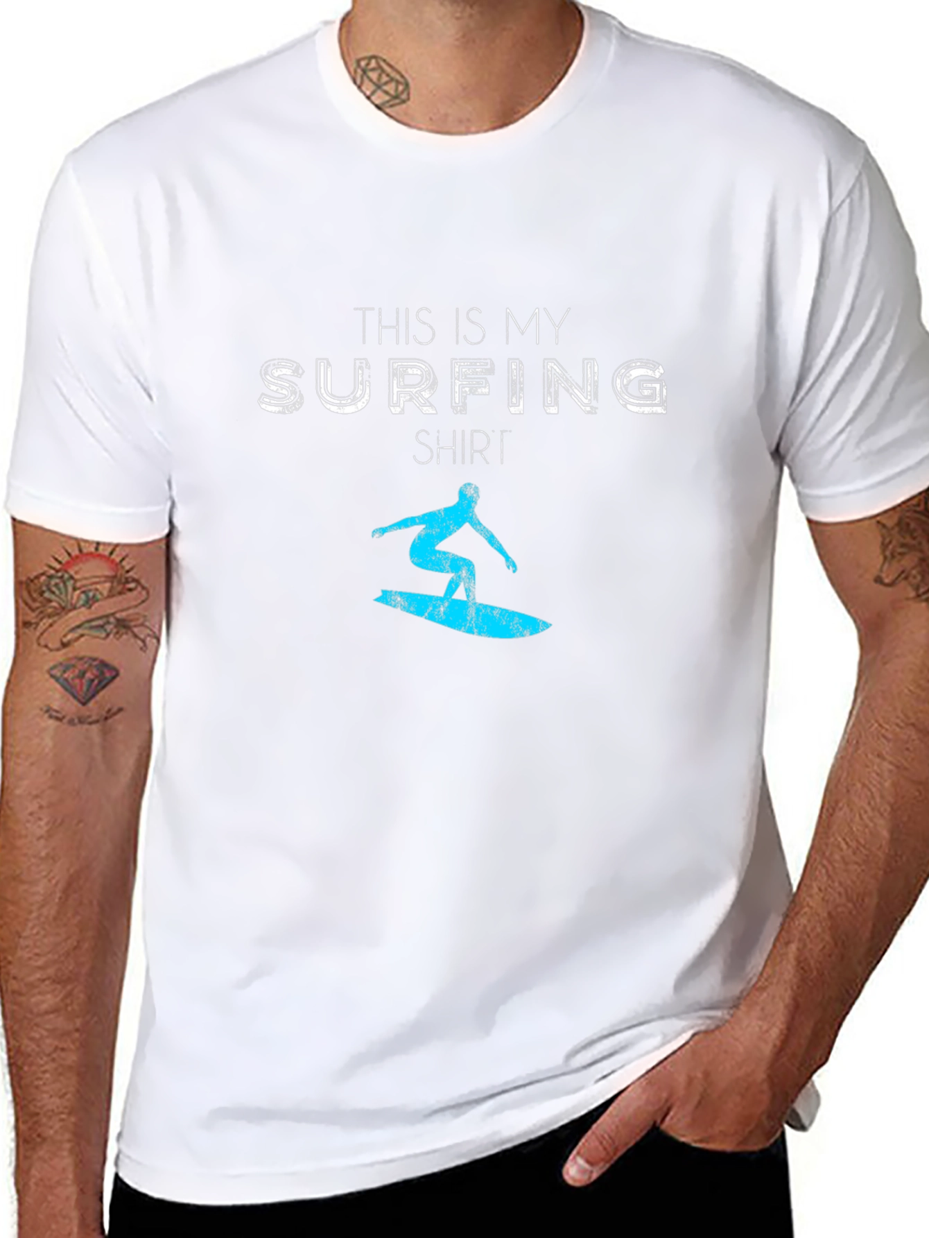Surfing Shirt - Mens Graphic Tee - Surfer Design
