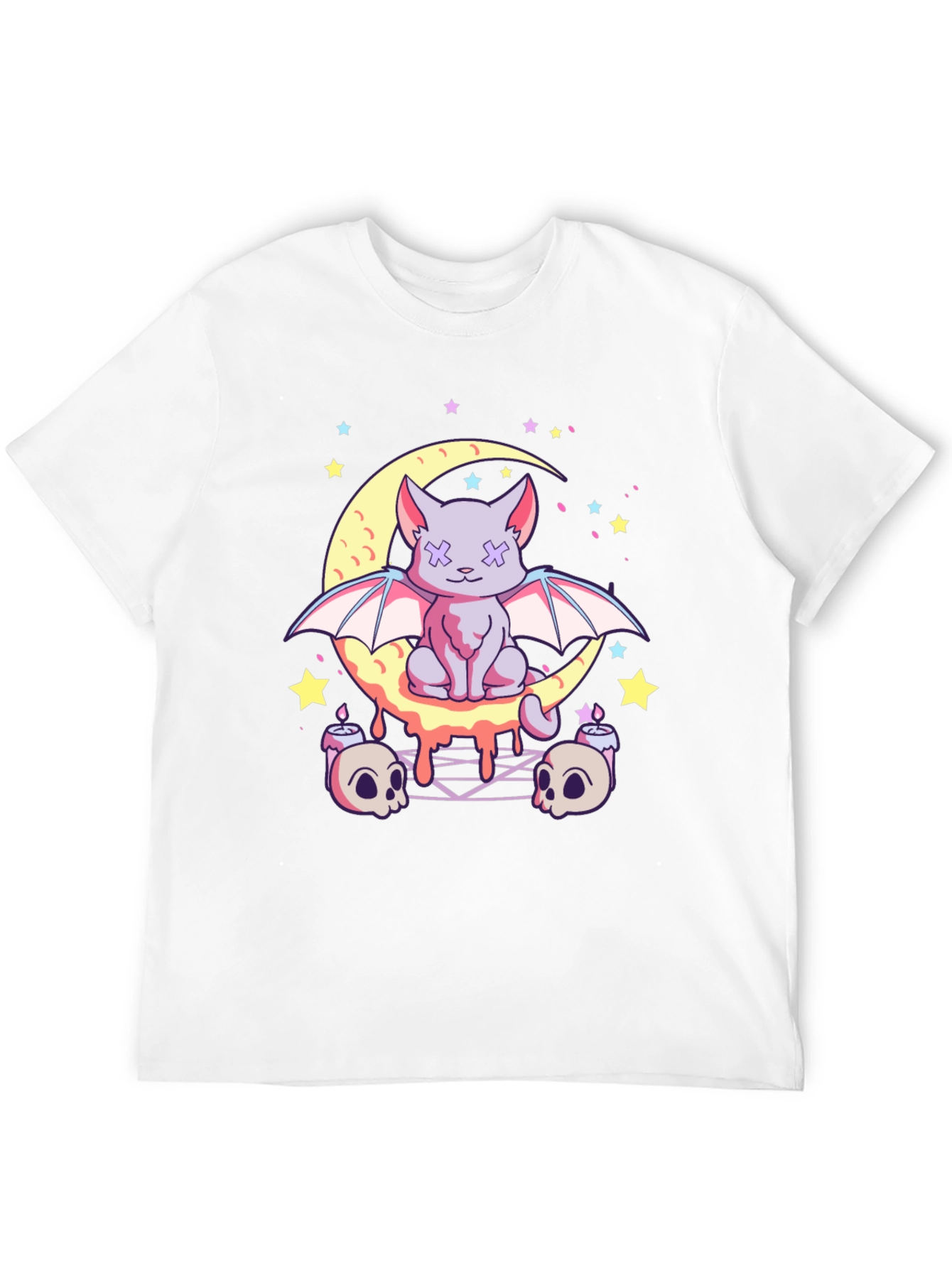 Gothic Bat Cat Moon T-Shirt