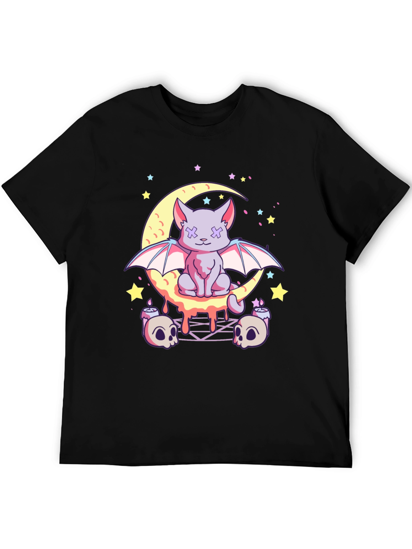Gothic Bat Cat Moon T-Shirt