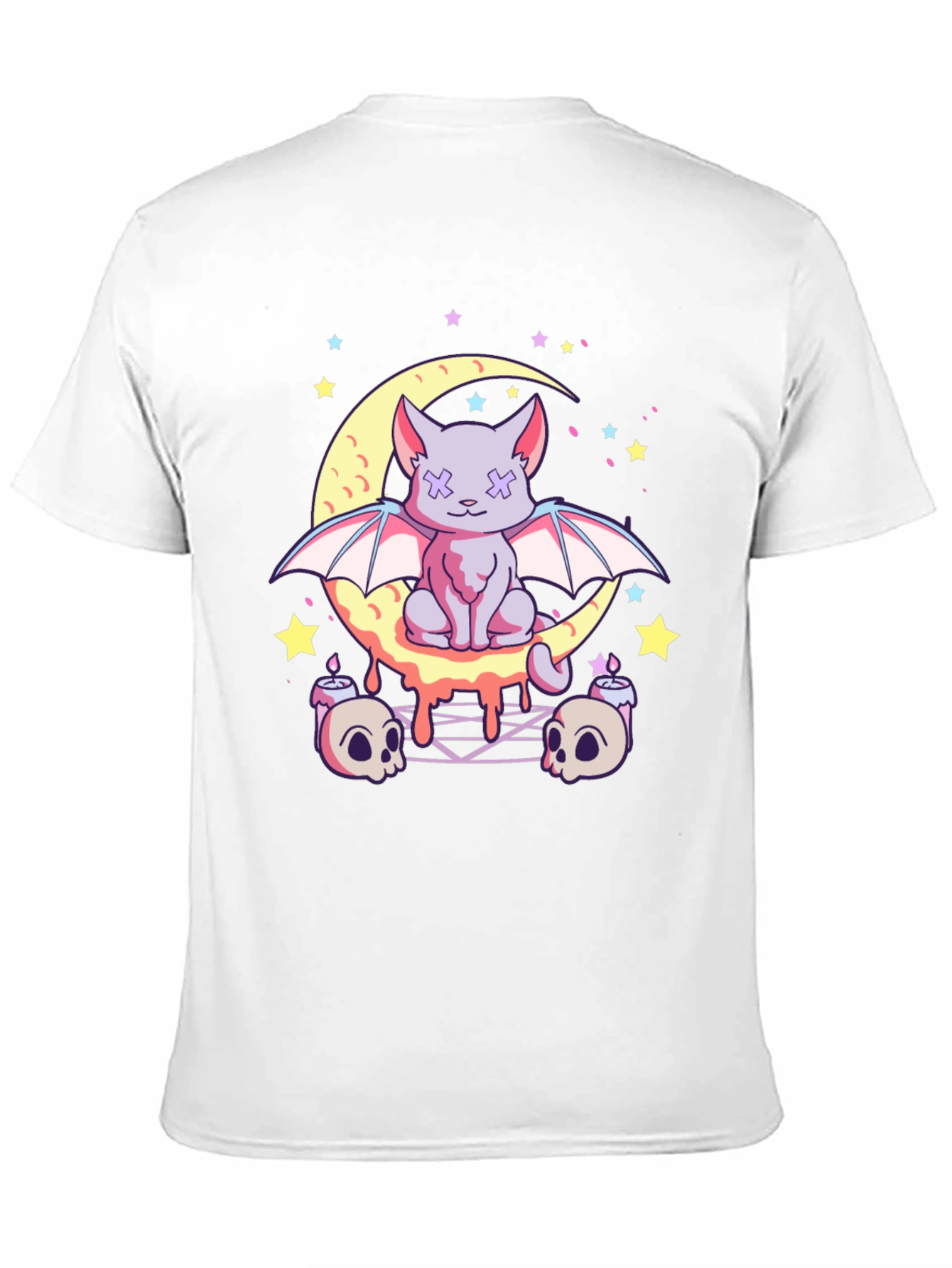 Gothic Bat Cat Moon T-Shirt