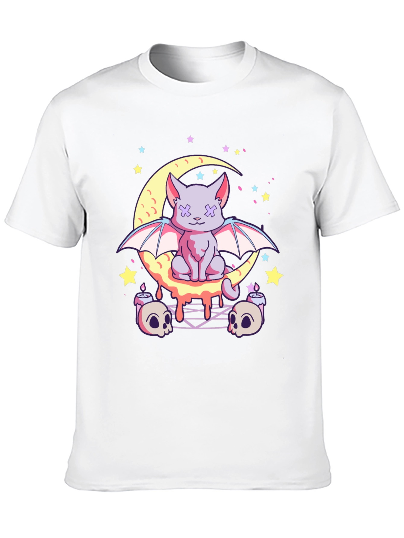 Gothic Bat Cat Moon T-Shirt