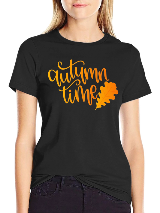 Autumn Time Black T-Shirt