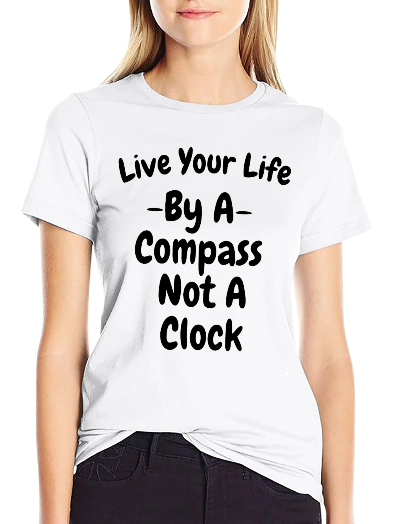 Live By Compass T-Shirt - Inspirational Graphic Tee
