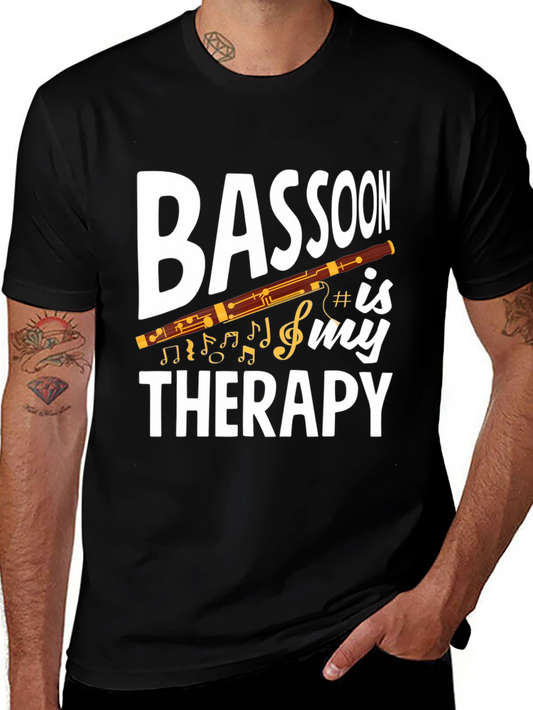 Bassoon Therapy Graphic Tee - Music Lover T-Shirt