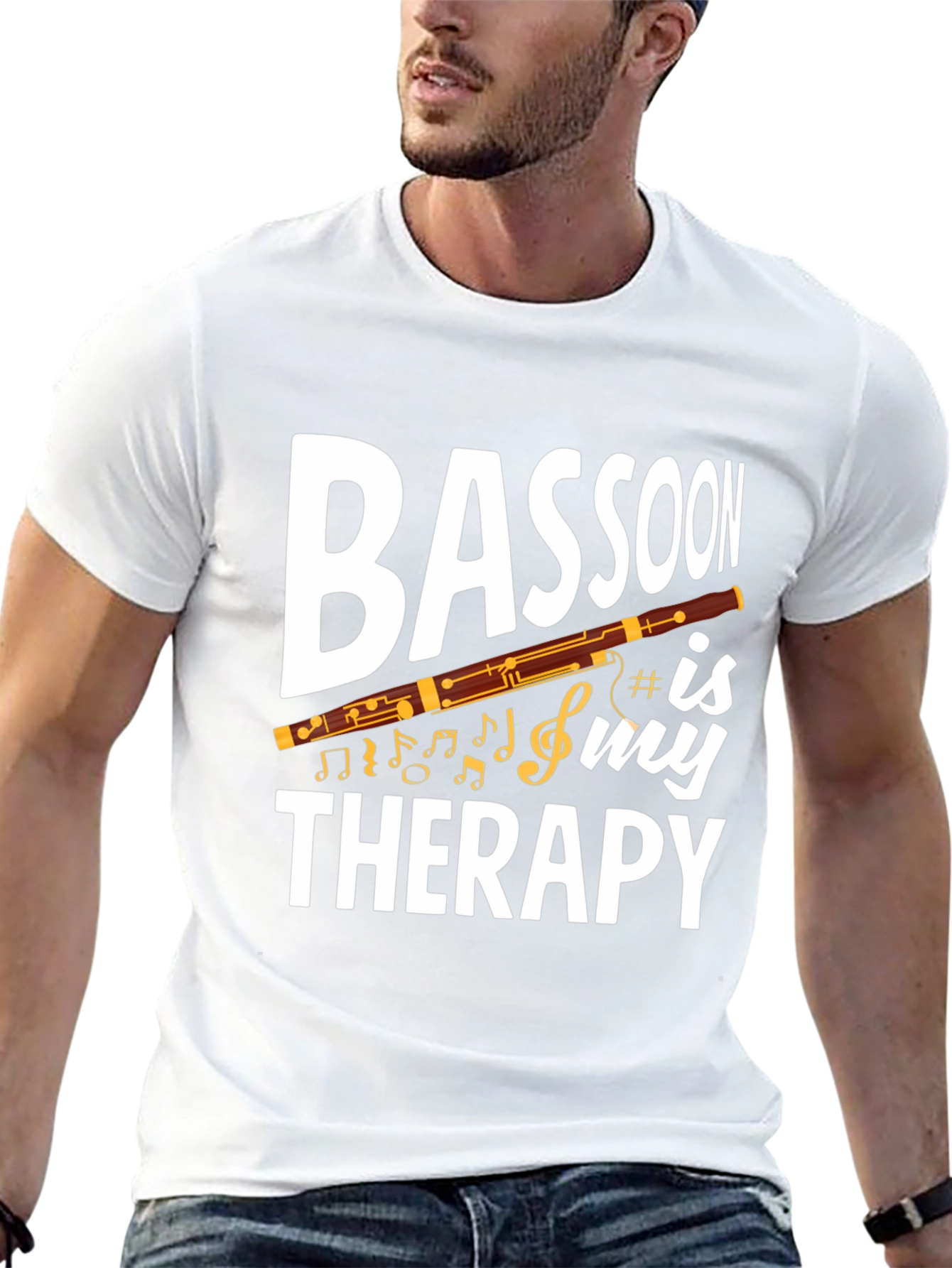 Bassoon Therapy Graphic Tee - Music Lover T-Shirt