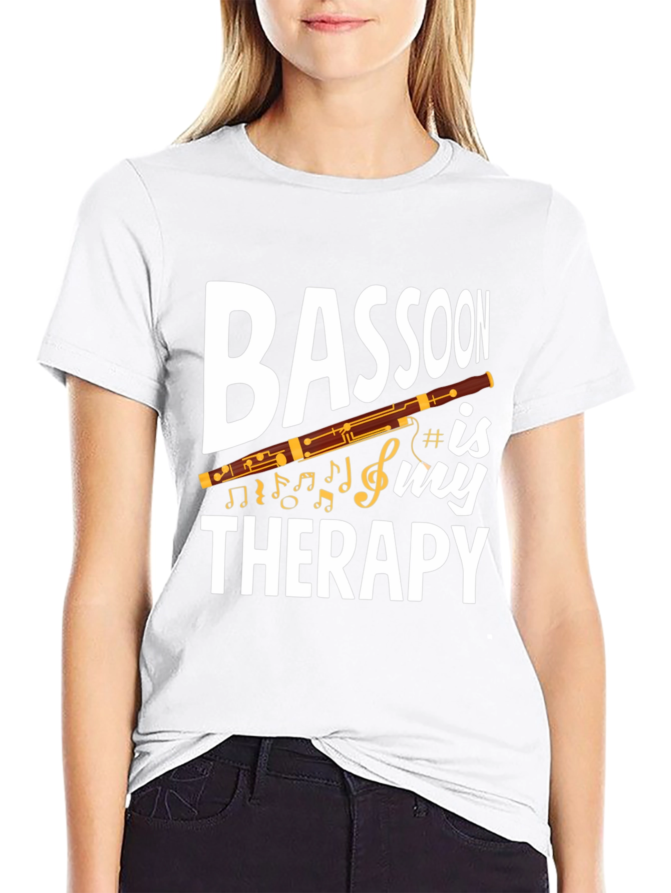 Bassoon Therapy Graphic Tee - Music Lover T-Shirt
