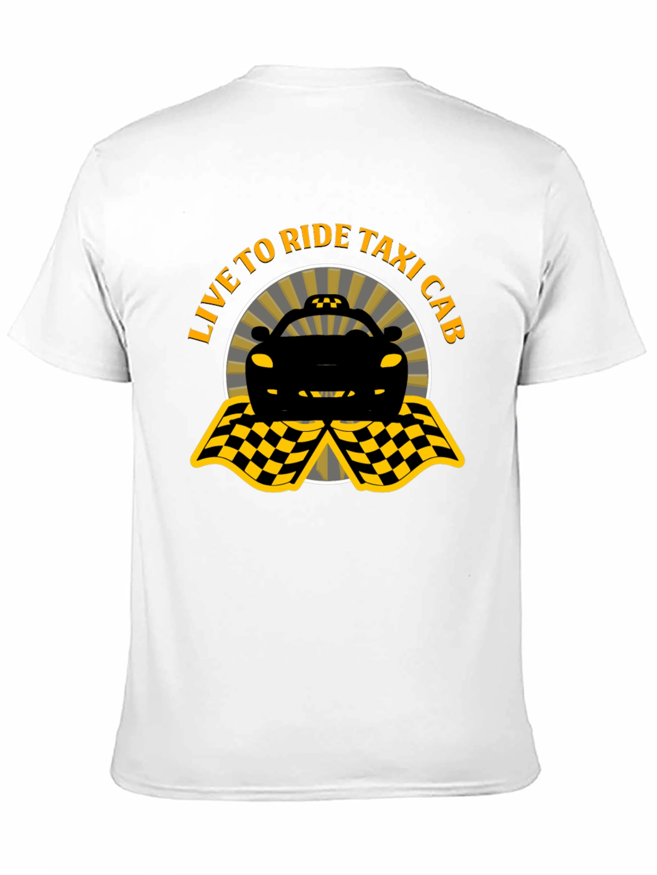 Live to Ride Taxi Cab Graphic Tee